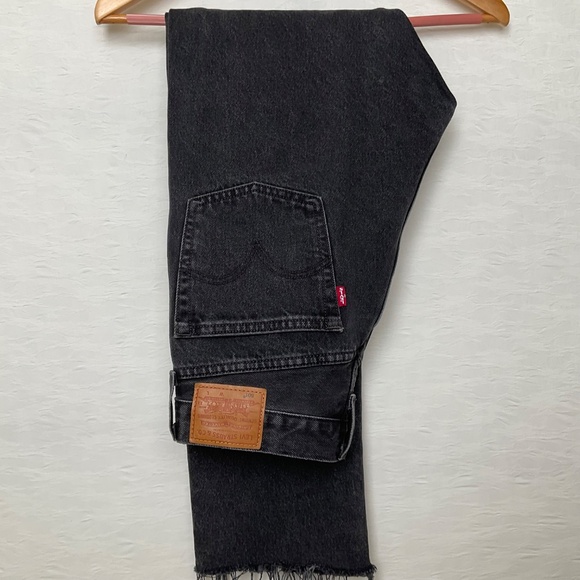 Levi’s 501 Spliced Premium Denim Jeans Black w/ Grey Size 28W 30L - Picture 4 of 16